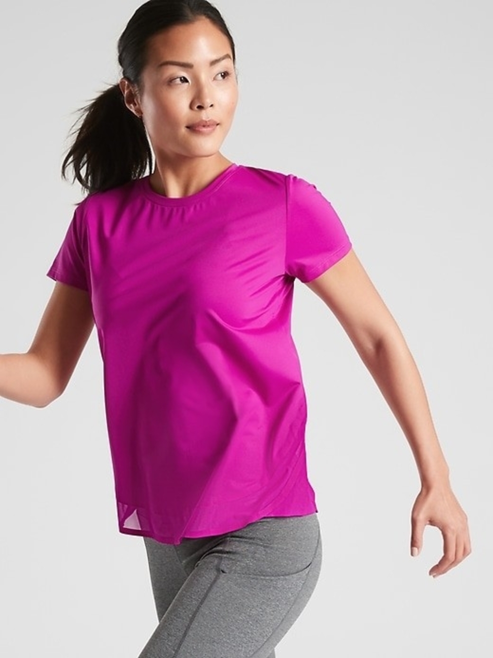 Women's Active Crew Neck Tee - Magenta